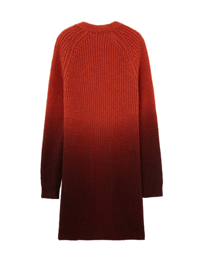 MECITY2016秋装新款女款渐变毛织开衫525567 绿色色组 160/84A