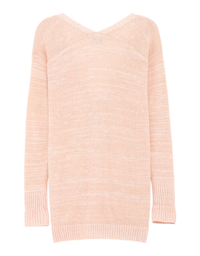 美特斯邦威女长款毛织开衫219623 白色优雅与舒适并存